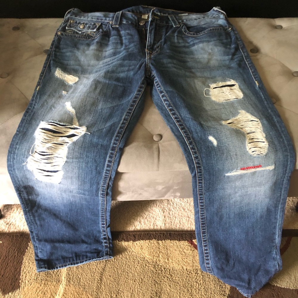 True Religion Mens Jeans Distressed